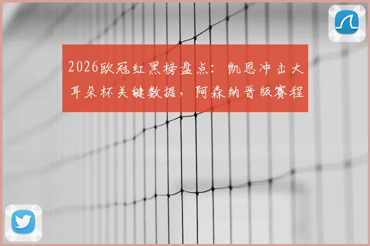 2026欧冠红黑榜盘点：凯恩冲击大耳朵杯关键数据，阿森纳晋级赛程与阿尔特塔战术详解